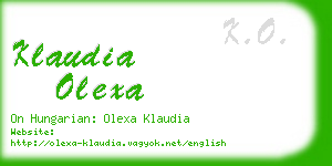 klaudia olexa business card